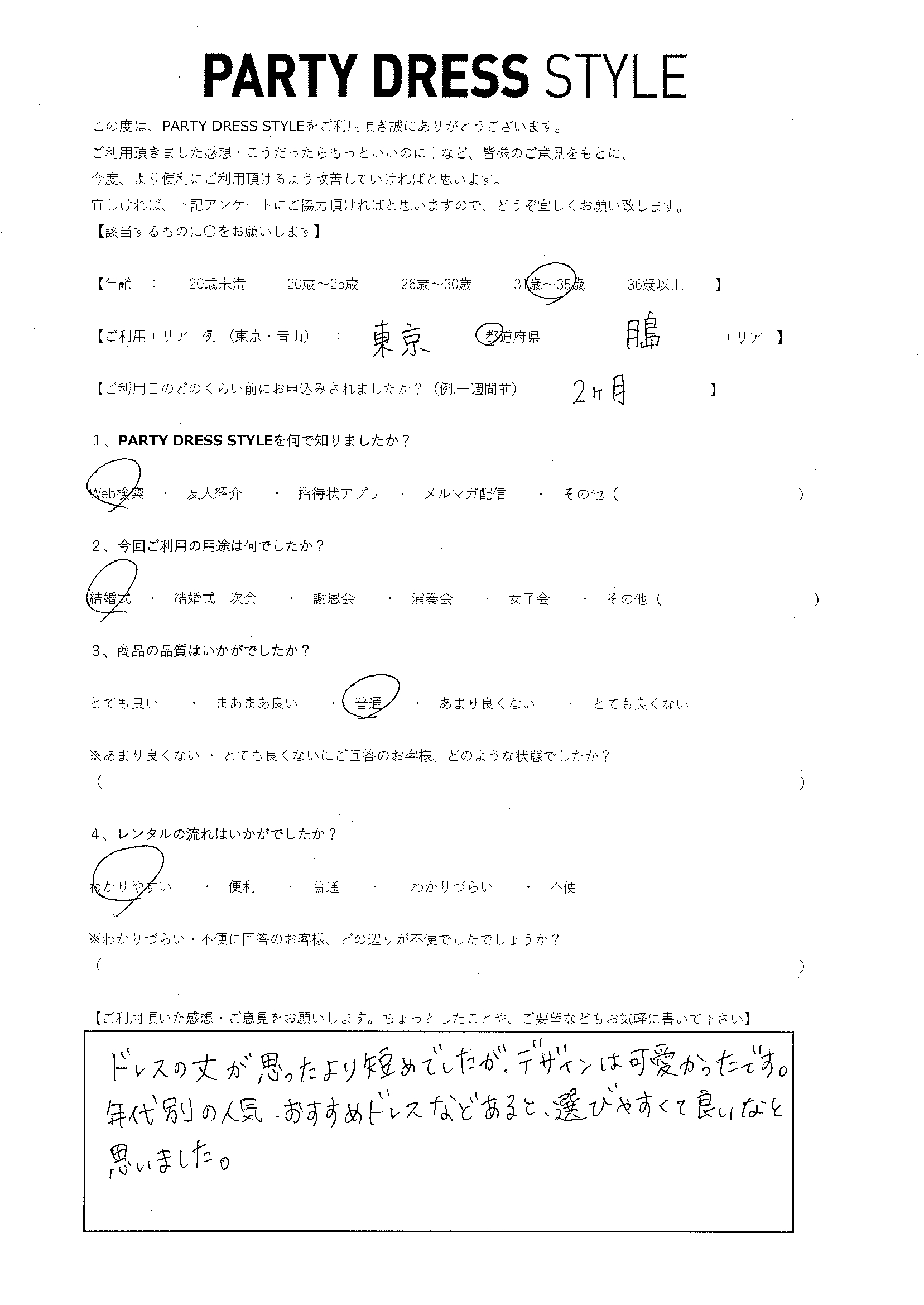 3月4日結婚式ご利用　東京・月島エリア