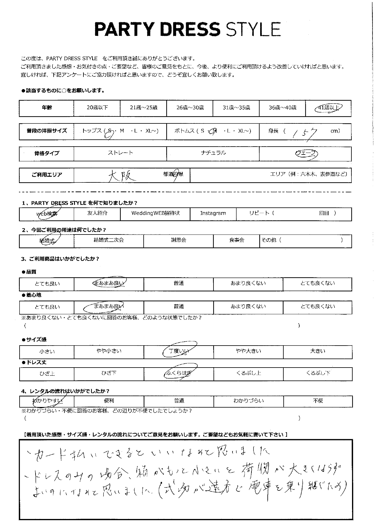 3月23日　結婚式ご利用　大阪