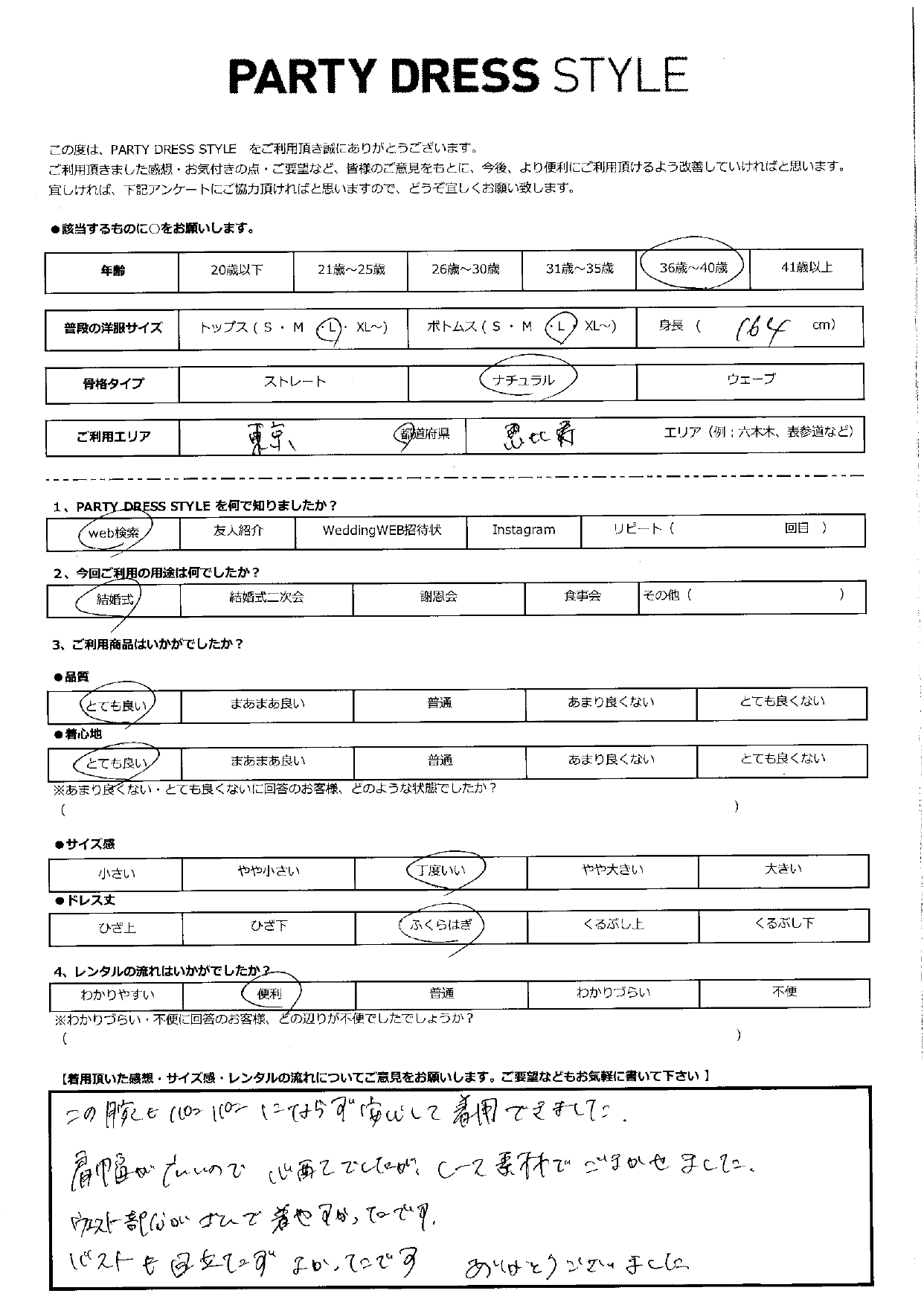 4月20日　結婚式ご利用　東京・恵比寿エリア