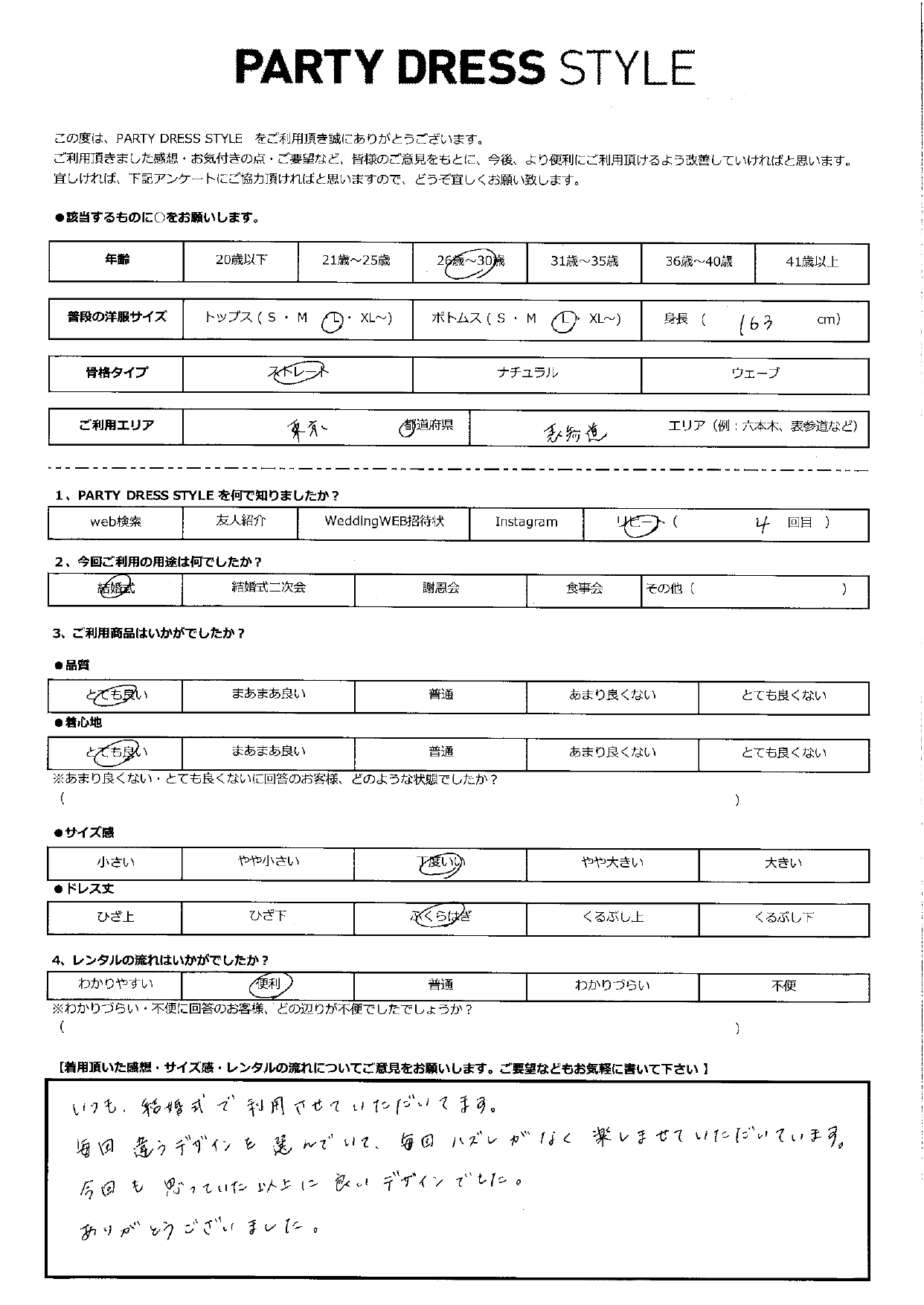 4月21日　結婚式ご利用　東京・表参道エリア