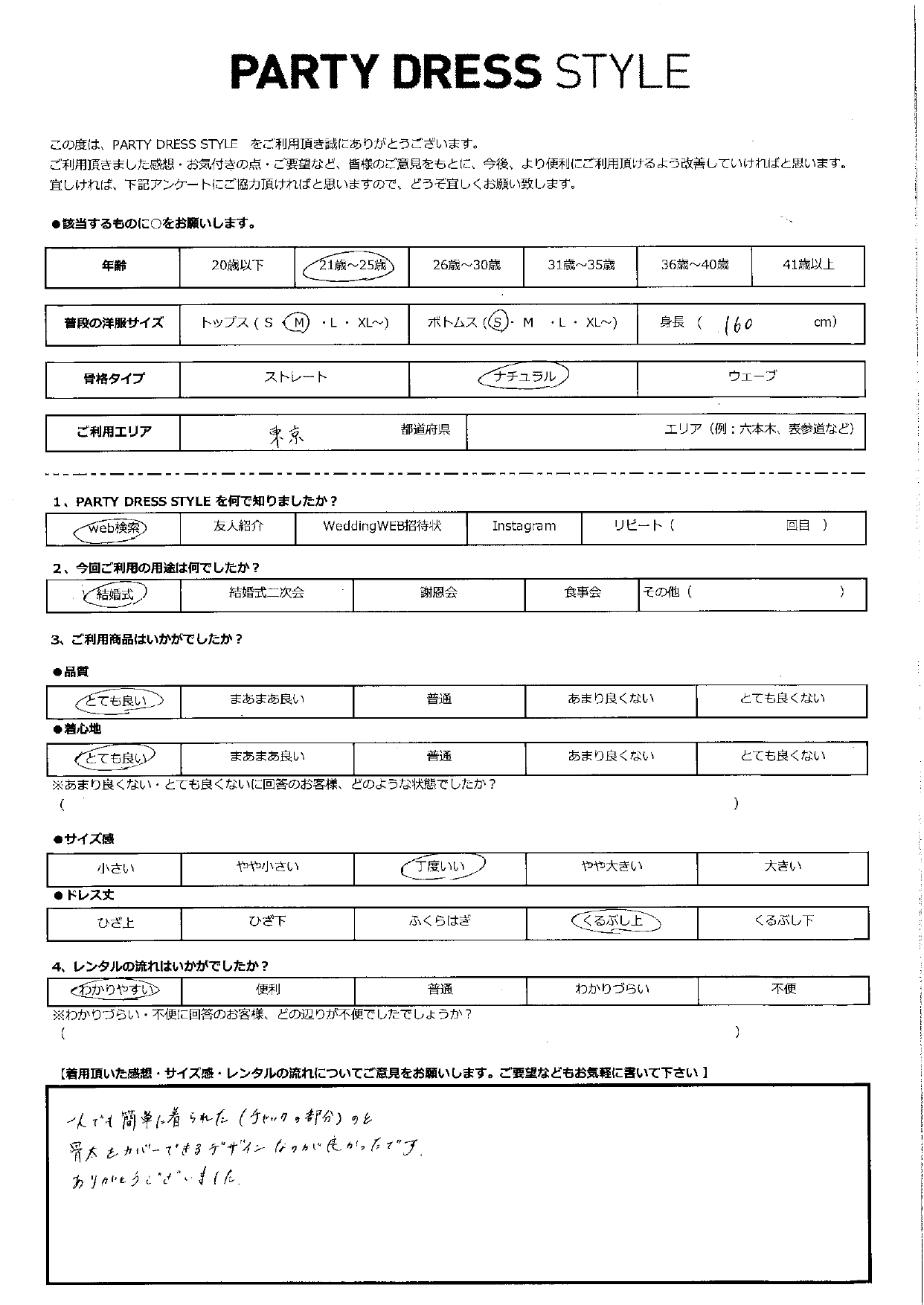 5月25日　結婚式ご利用　東京エリア