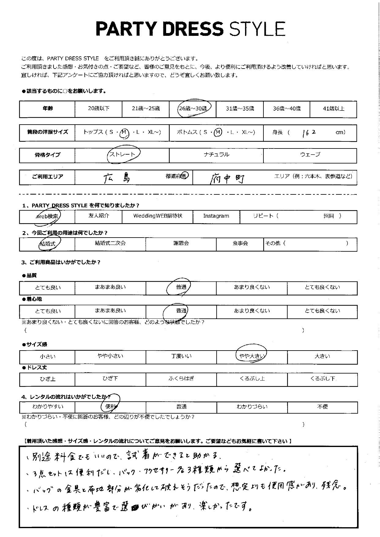 6月15日　結婚式ご利用　広島・府中町エリア