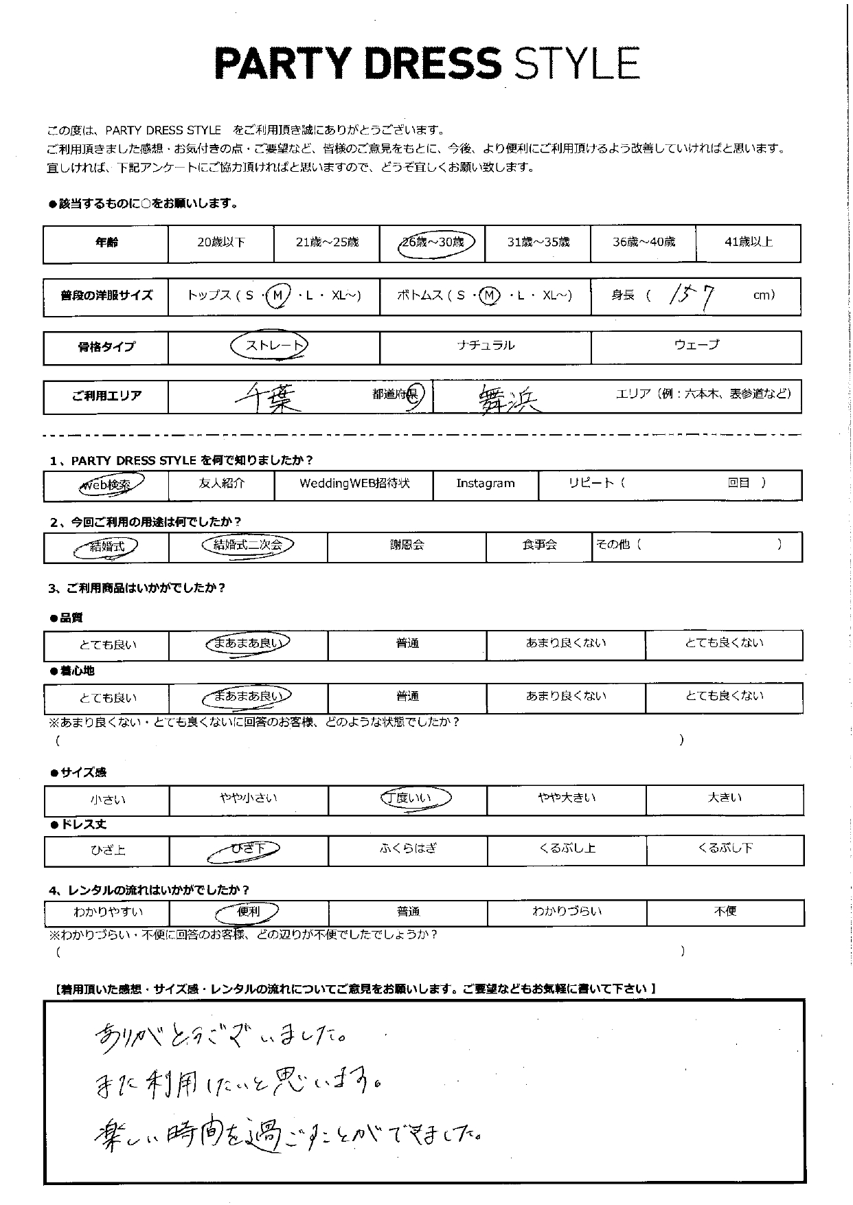 7月14日　結婚式・結婚式二次会ご利用　千葉・舞浜エリア