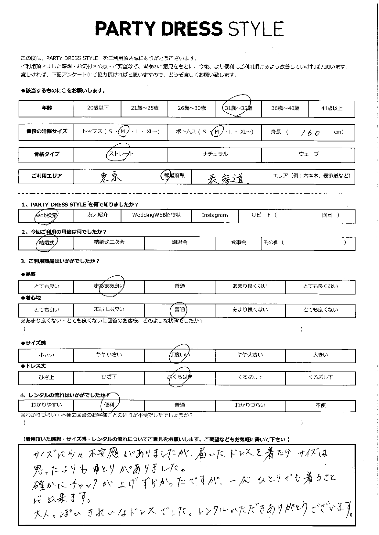 8月31日　結婚式ご利用　東京・表参道エリア