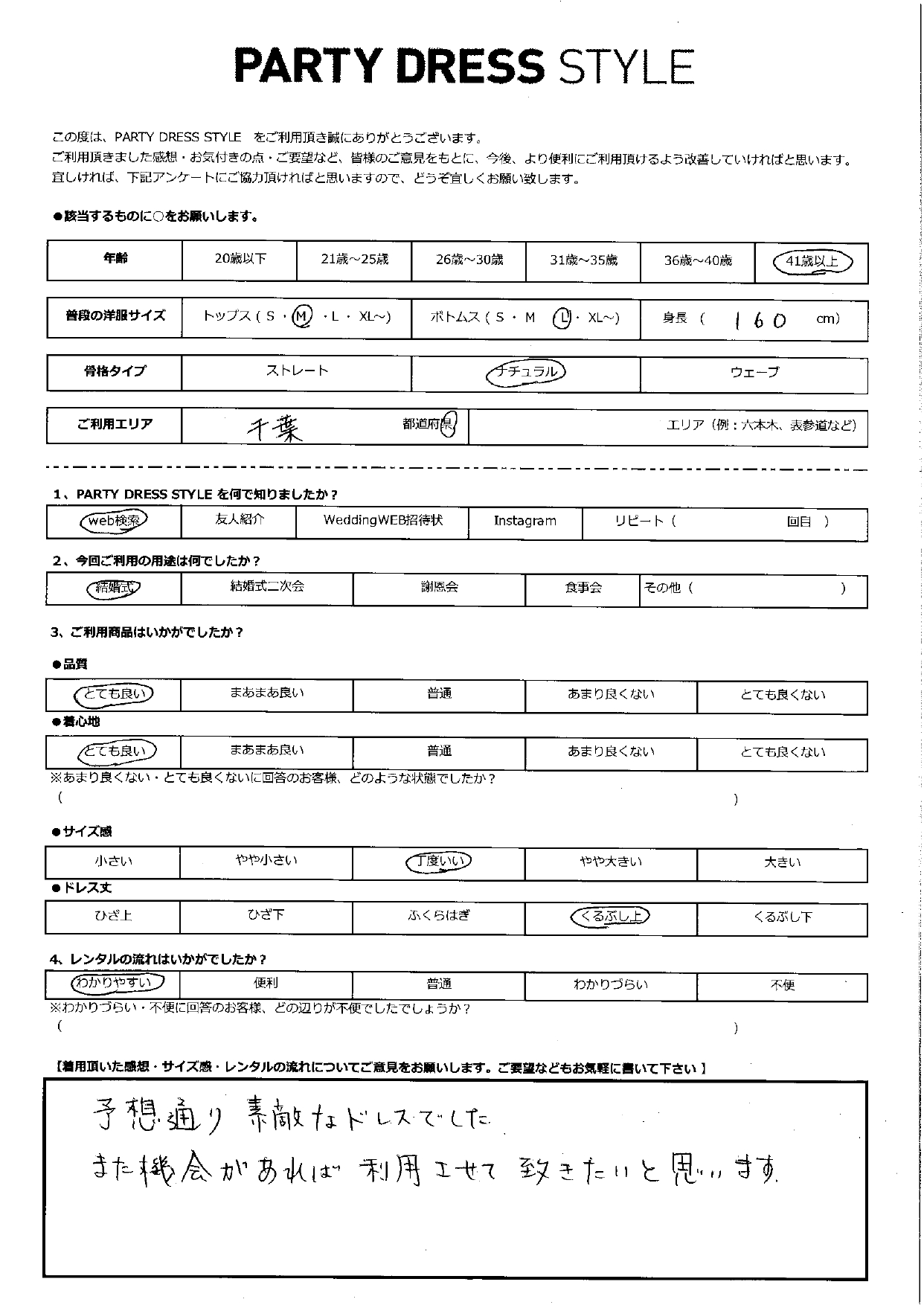 9月15日 結婚式ご利用 千葉エリア