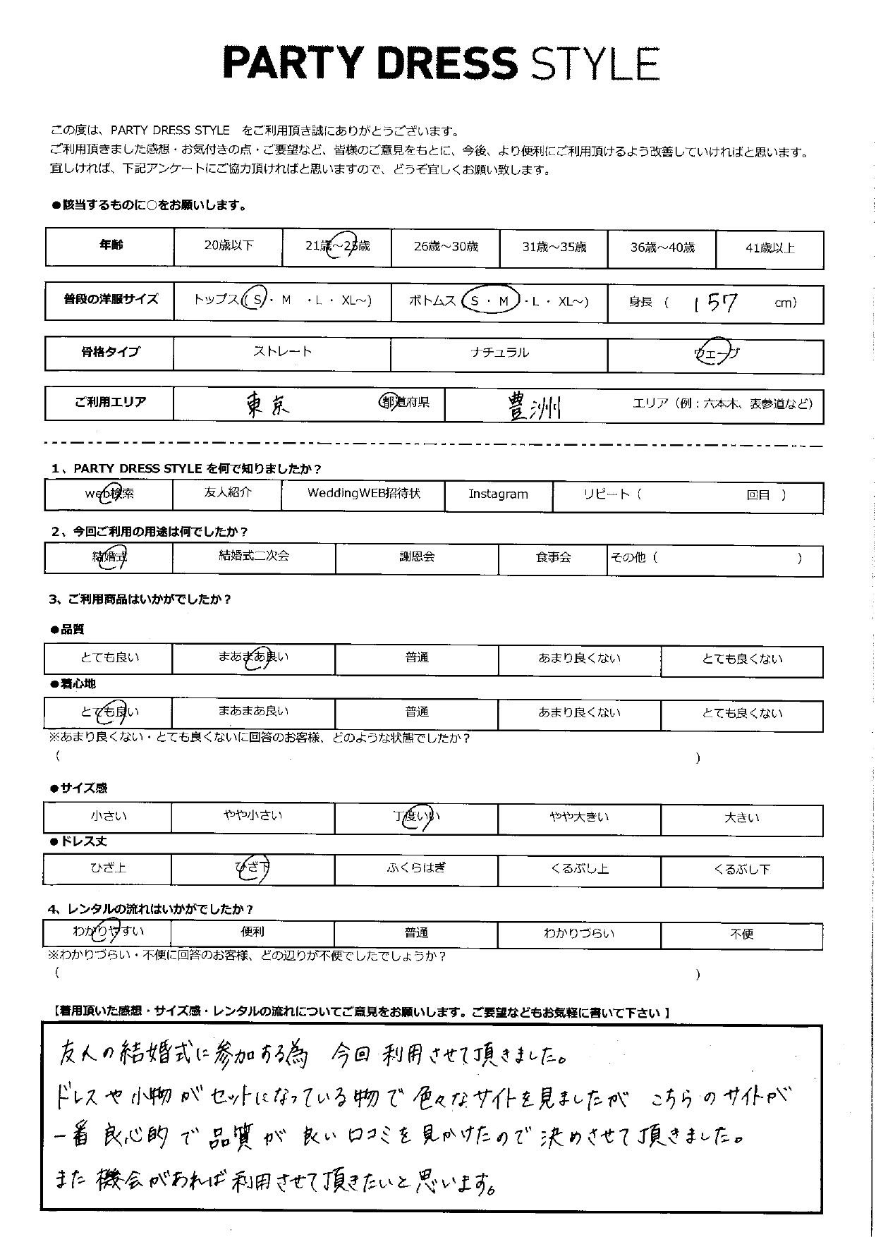 8月27日 結婚式ご利用 東京エリア