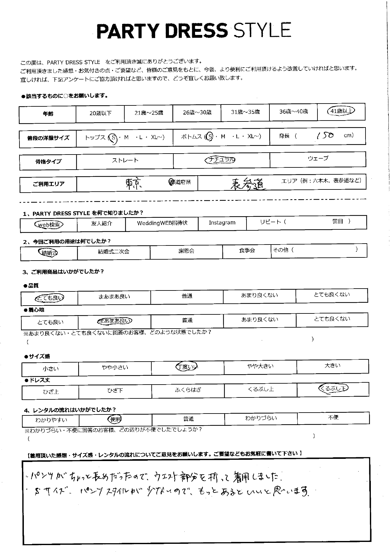 10月12日 結婚式ご利用 東京・表参道エリア