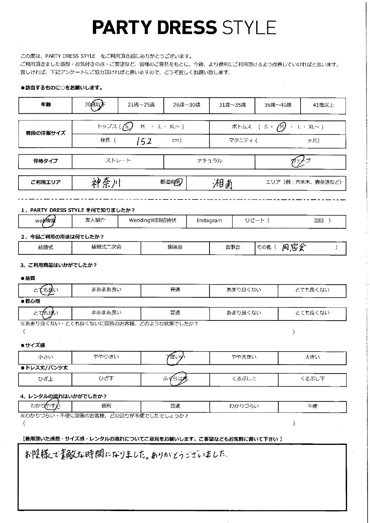 1月14日　同窓会ご利用　神奈川・湘南エリア