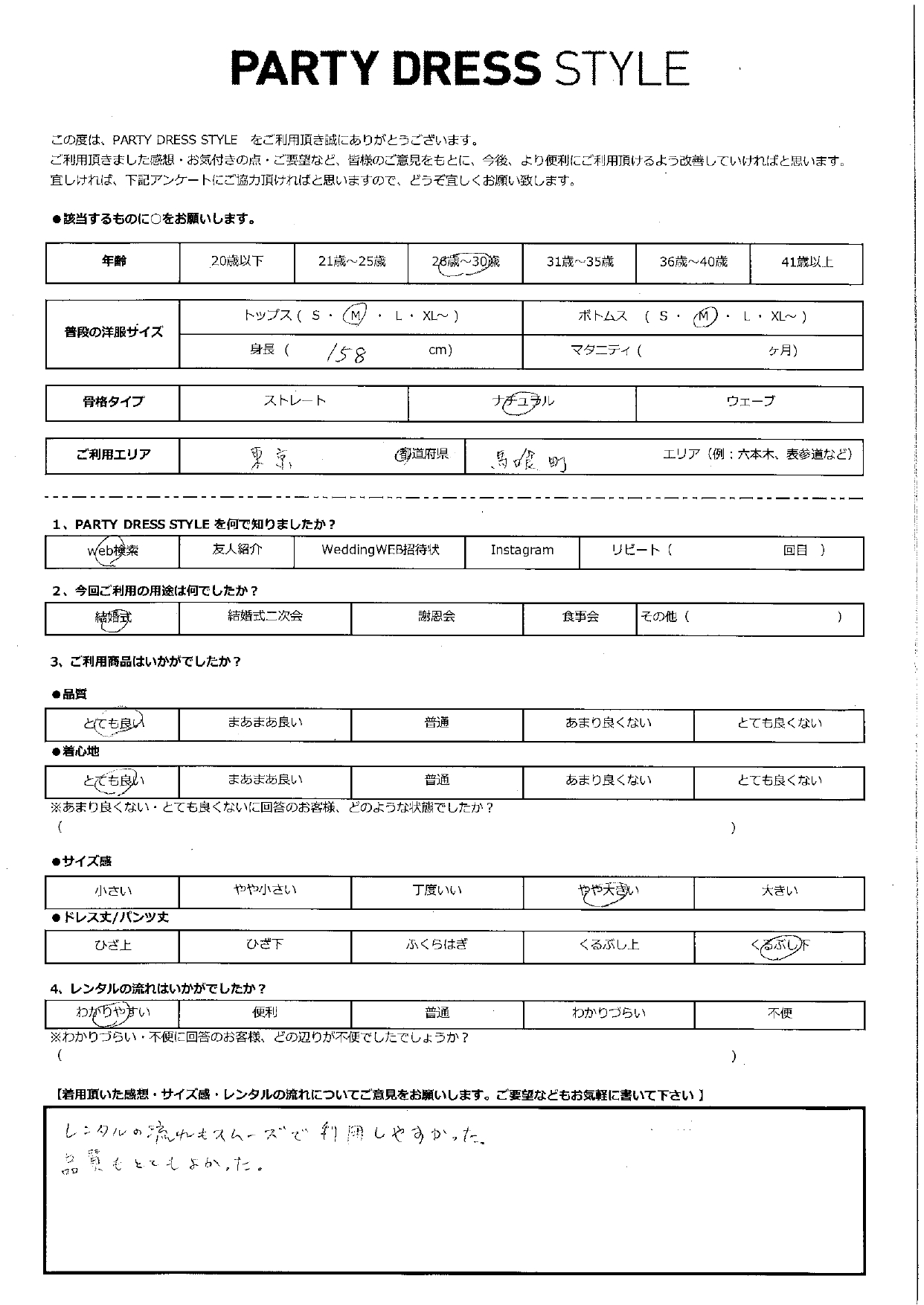 2月15日　結婚式ご利用　東京・馬喰町エリア