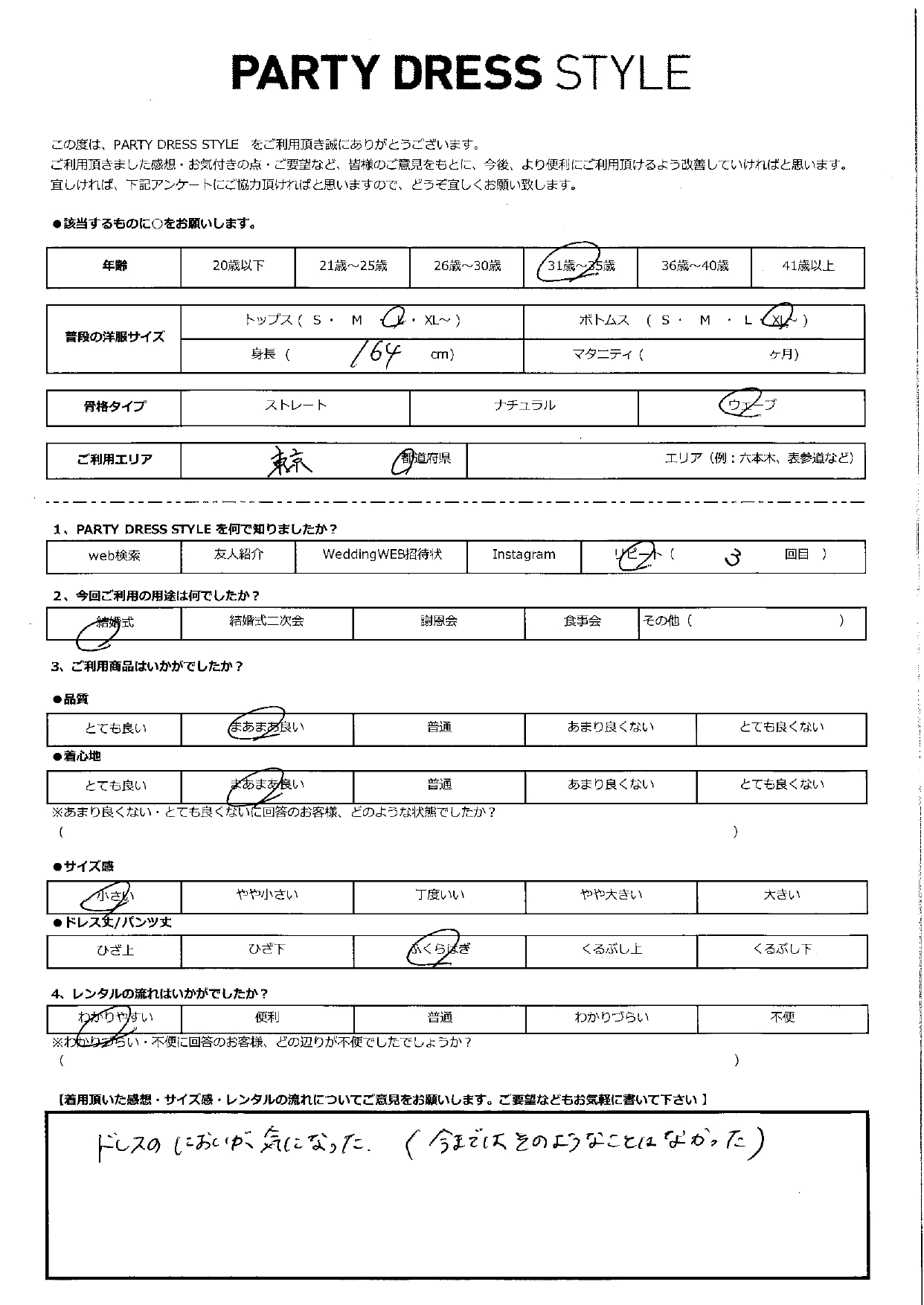 4月13日　結婚式ご利用　東京エリア