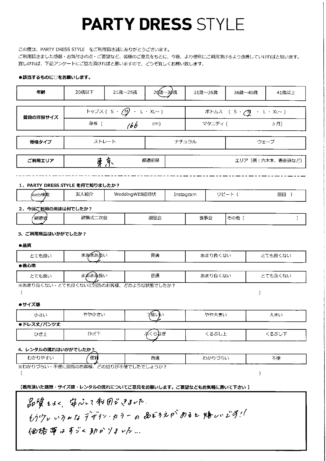 4月19日　結婚式ご利用　東京エリア