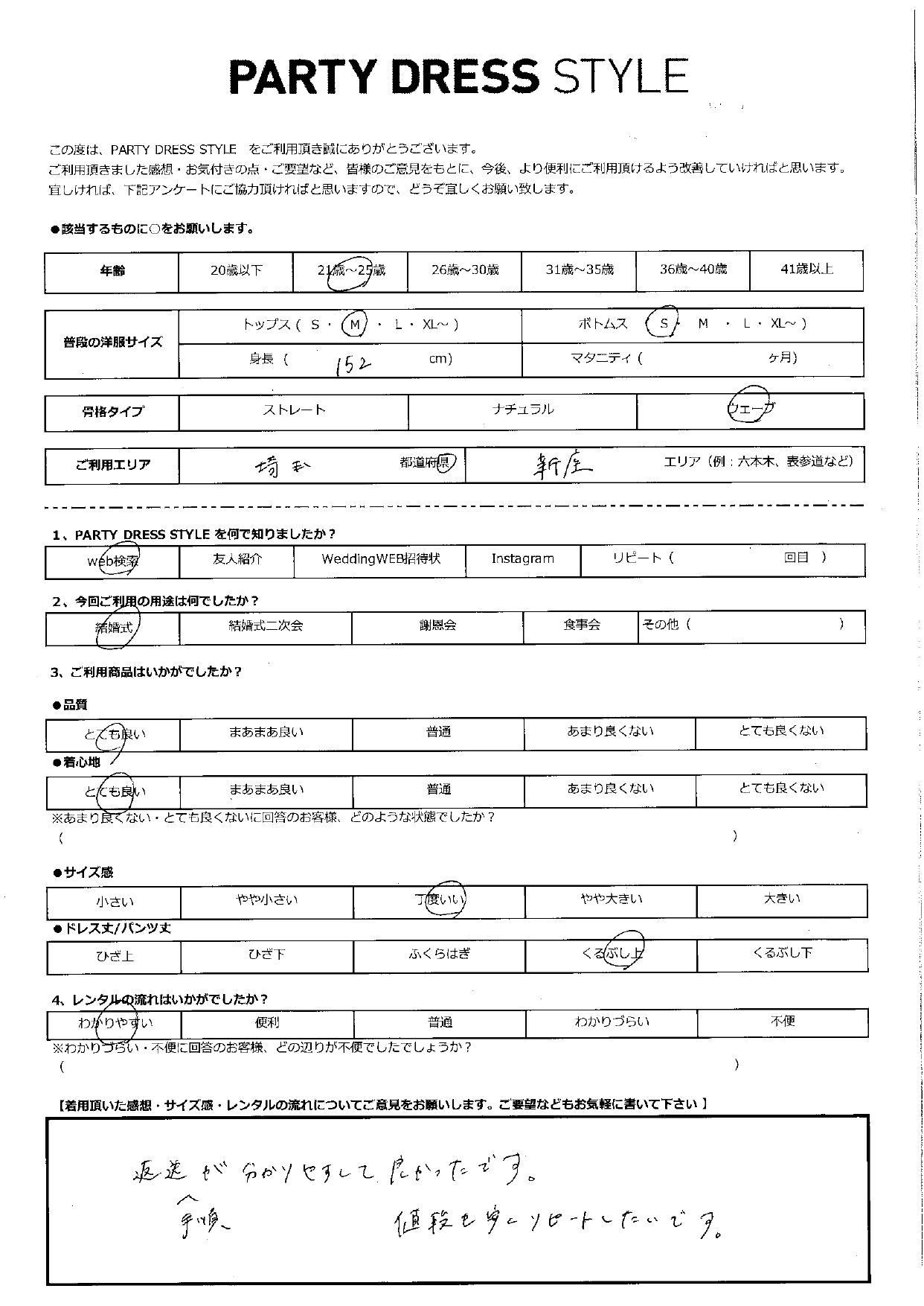 4月27日 結婚式ご利用　埼玉・新座エリア