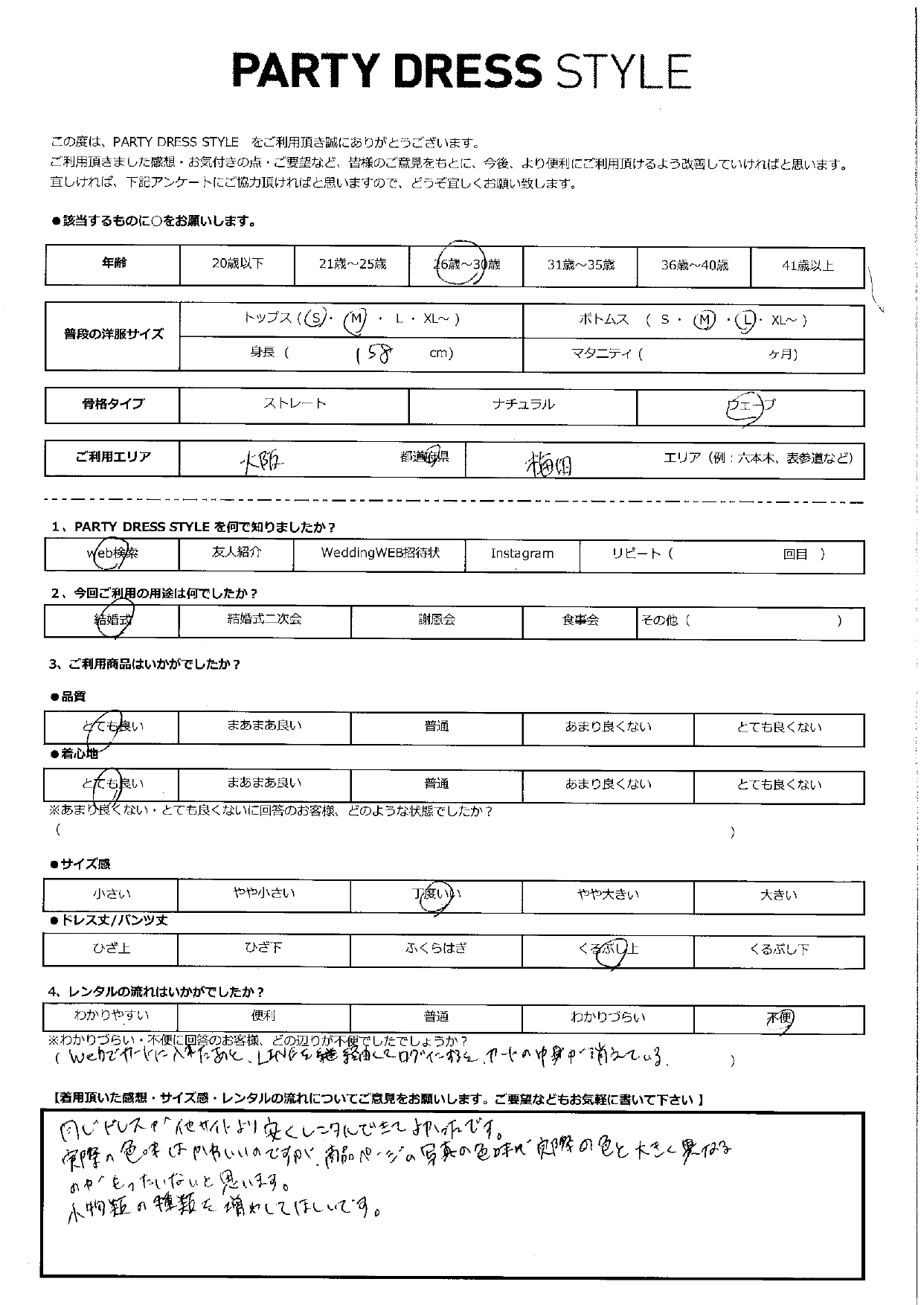5月3日　結婚式ご利用　大阪・梅田エリア