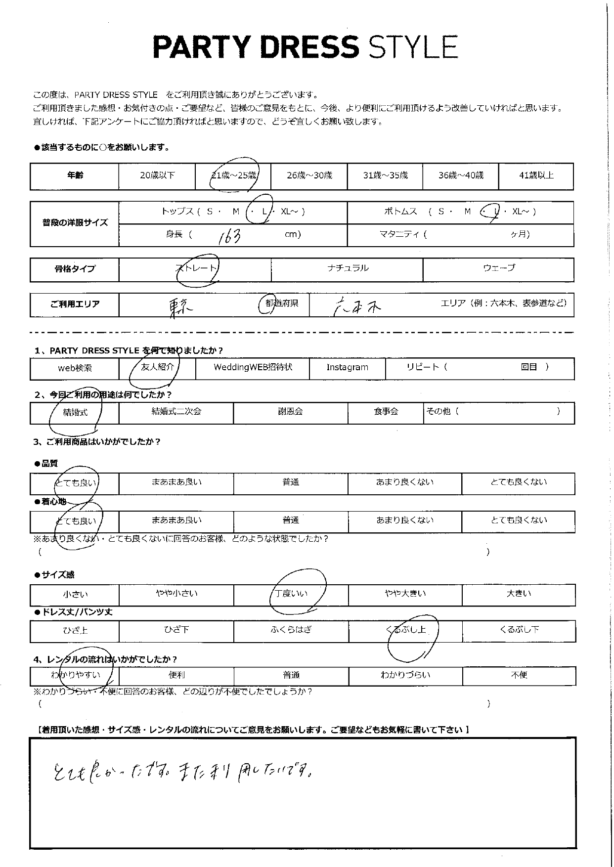 5月3日　結婚式ご利用　東京・六本木エリア