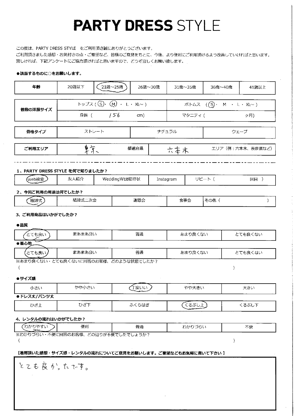 5月5日　結婚式ご利用　東京・六本木エリア