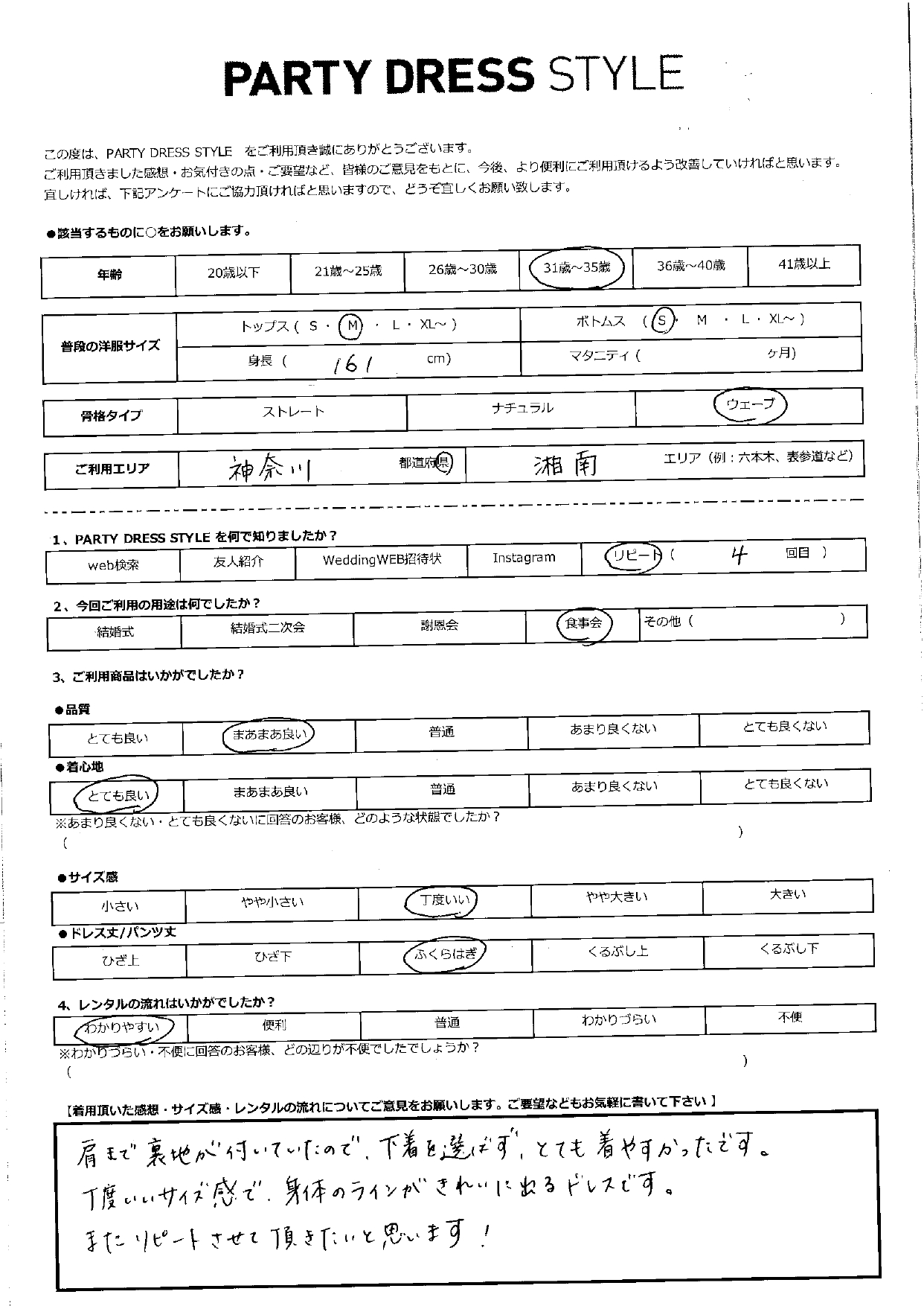 5月11日　食事会ご利用　神奈川・湘南エリア