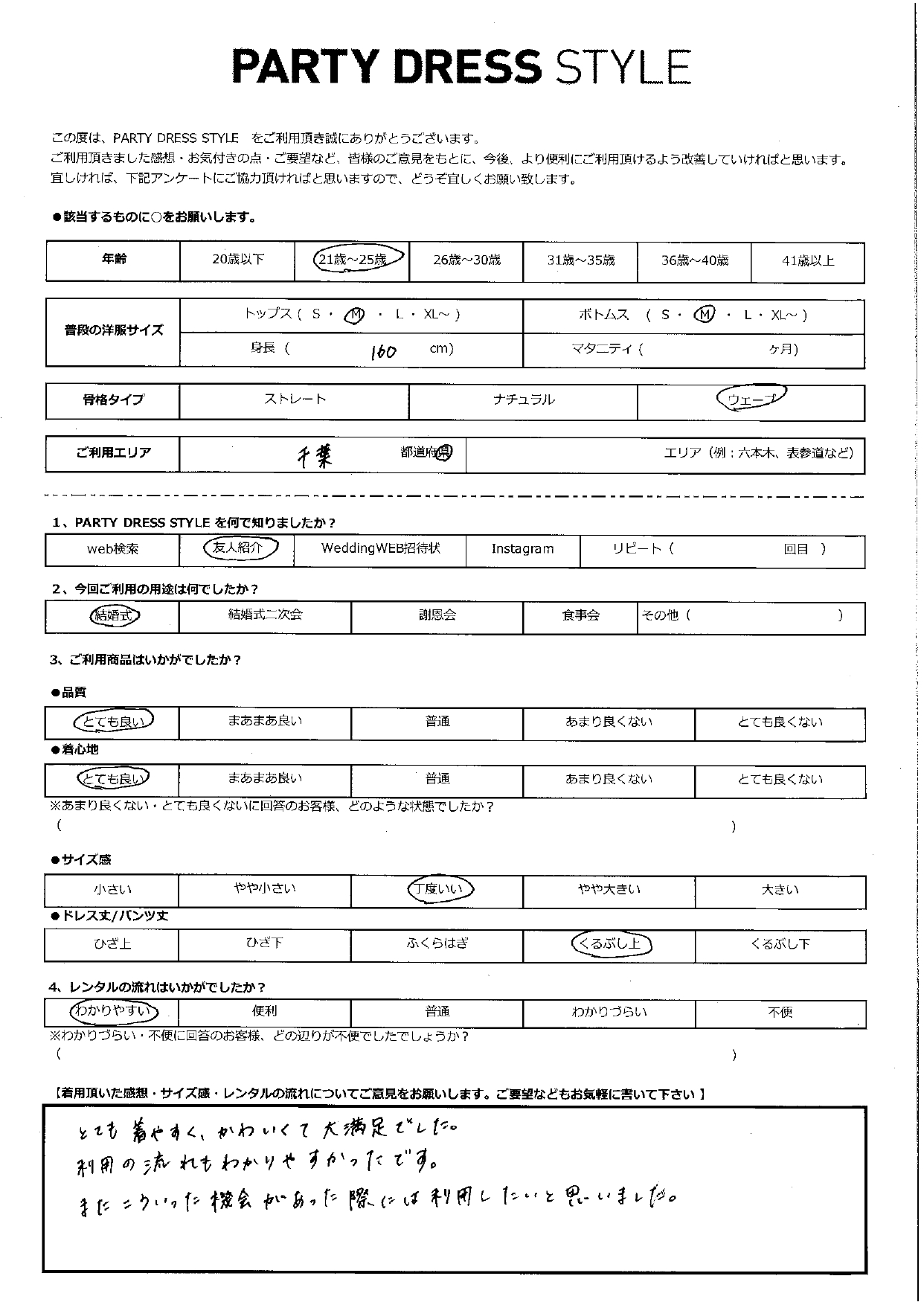 5月17日　結婚式ご利用　千葉エリア