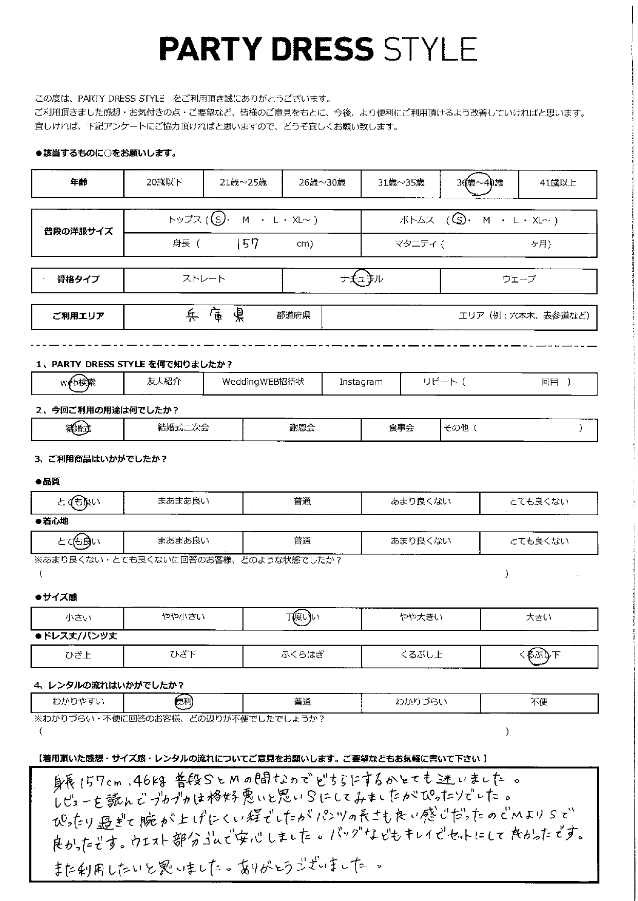 5月18日　結婚式ご利用　兵庫エリア