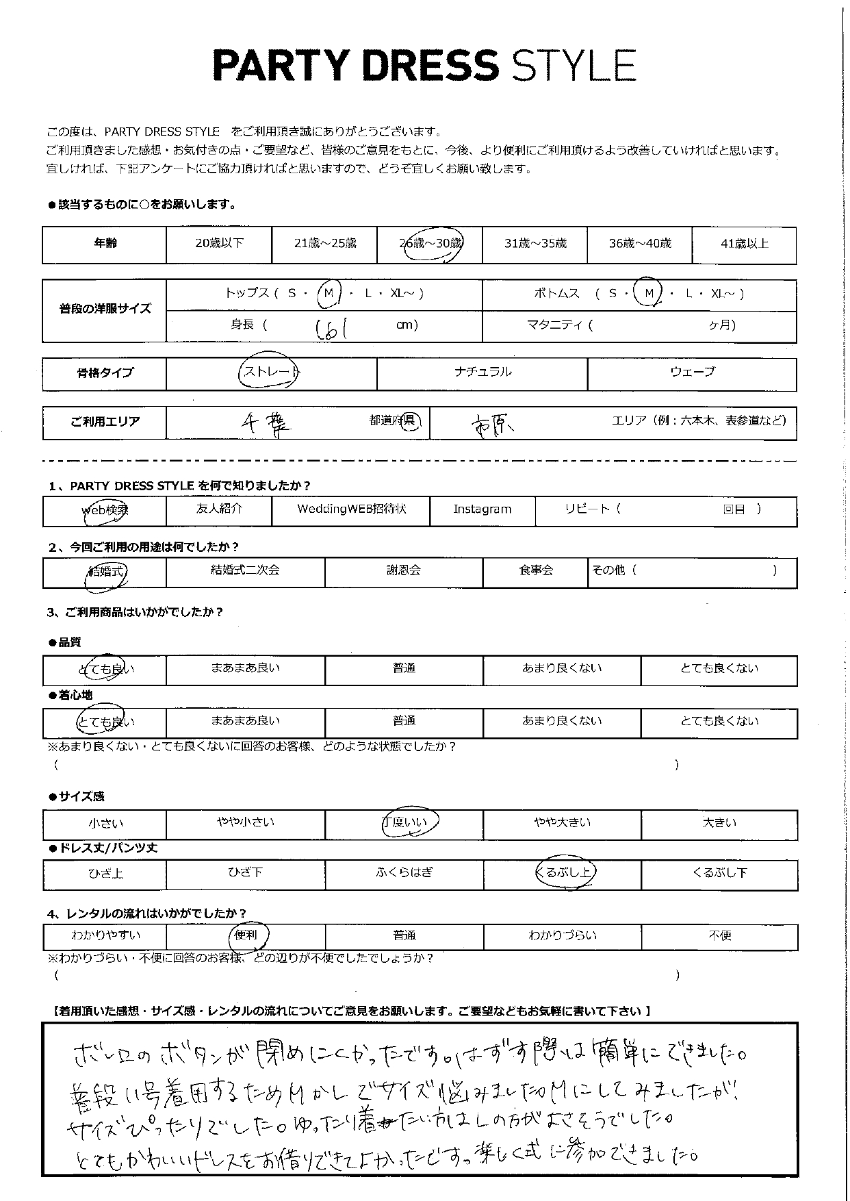 5月18日　結婚式ご利用　千葉　市原エリア