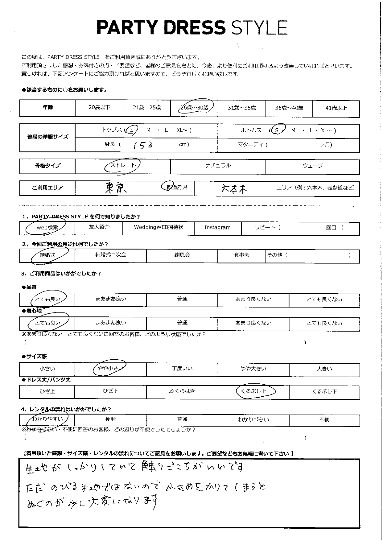 6月1日　結婚式ご利用　東京　六本木エリア
