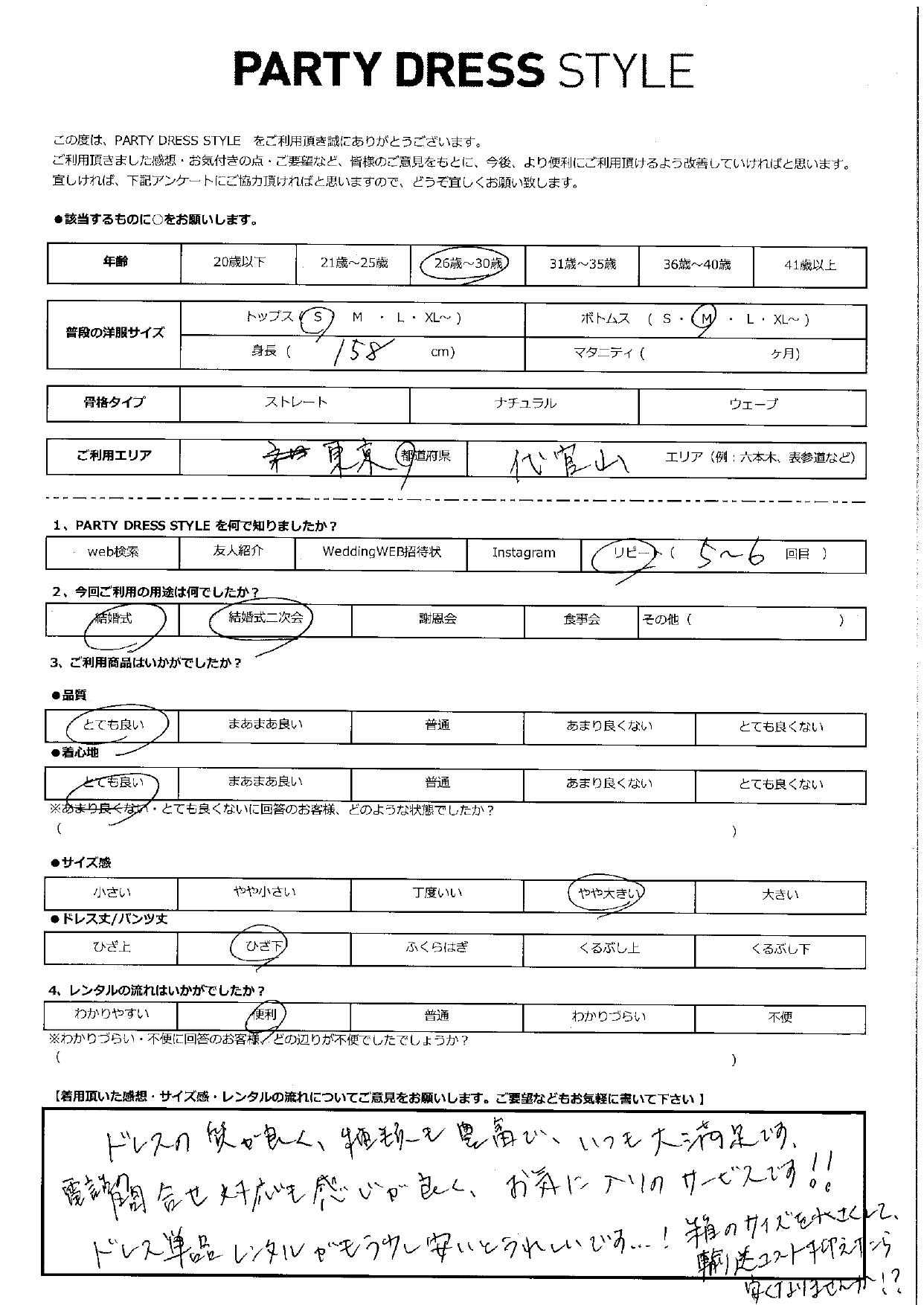6月7日　結婚式　結婚式二次会ご利用　東京　代官山エリア