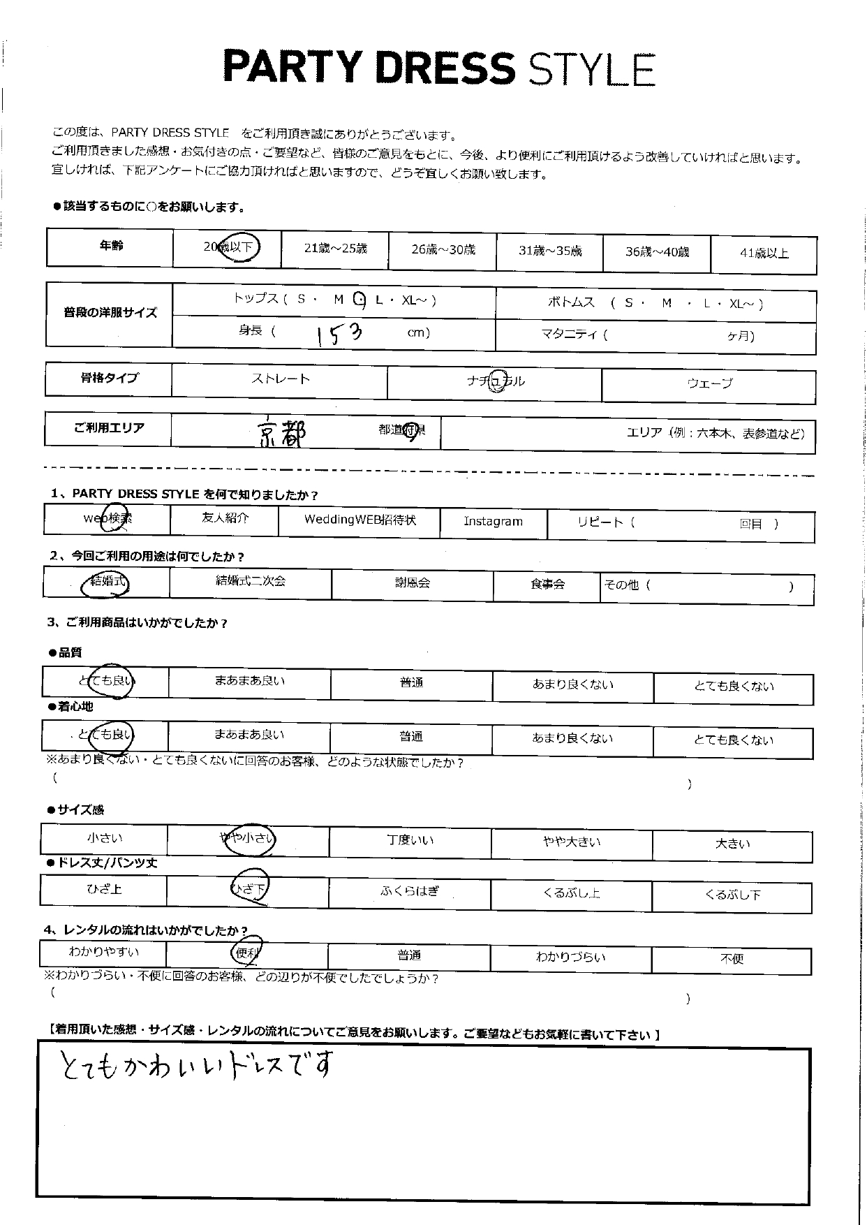 6月14日　結婚式ご利用　京都エリア　SR1-242NA-M（４点セット）