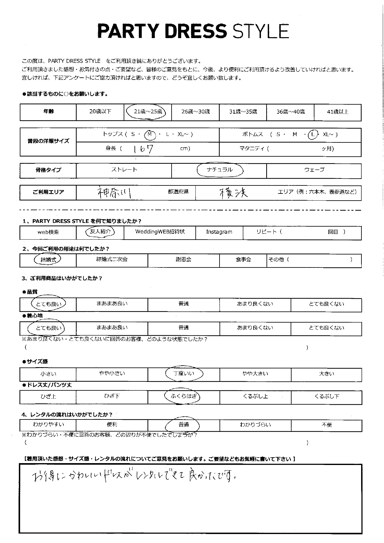9月14日　結婚式ご利用　神奈川・横浜エリア｜ CR1-435GR-M（ドレス単品）