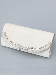 レースクラッチバッグ(ベージュ)BA014-BE