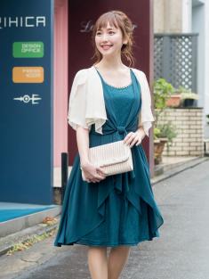 レースシフォンドレス(グリーン)SR1-292GR-M