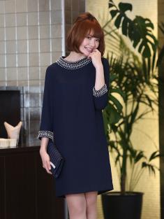 スレンダードレス(ネイビー)PD1-116NA-M