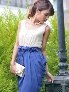 シフォンドレス(ロイヤルブルー)PD1-106BU-M