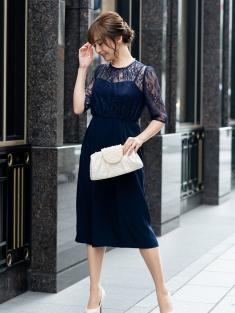 レーストップスドレス(ネイビー)SR1-317NA-M