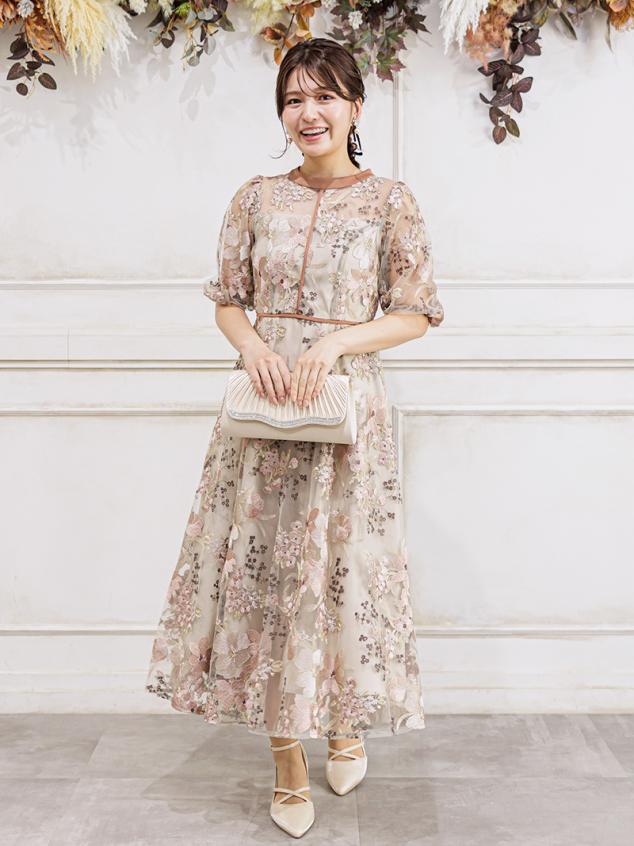 結婚式　お呼ばれ　パーティドレス　3点セット パーティードレス 結婚式 服装 ドレス ワンピース 結婚式ドレス