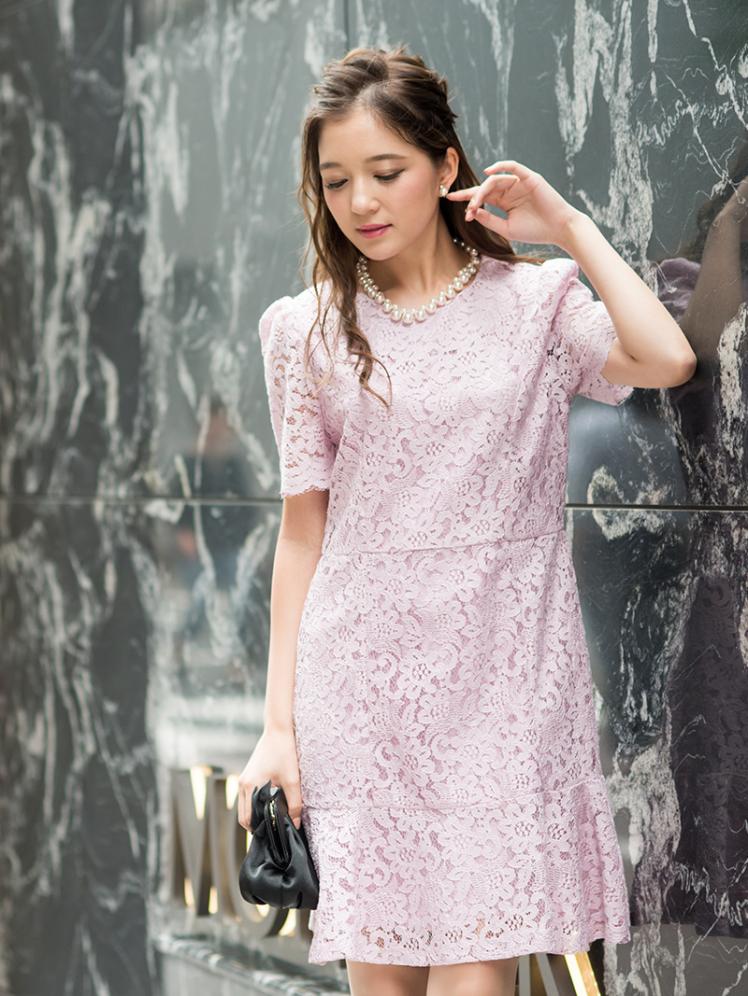裾フリルレースドレス(ピンク)K1-263PI-M 6