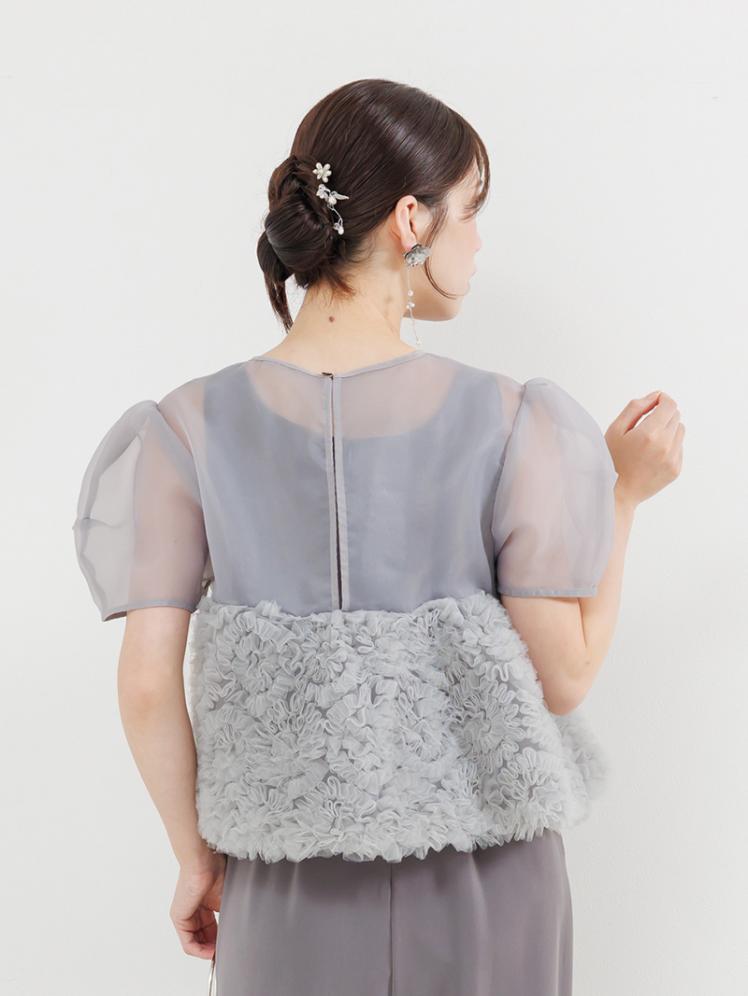 スウェルペプラムセットアップパンツドレス(グレー)AB3-479GRY-M 10
