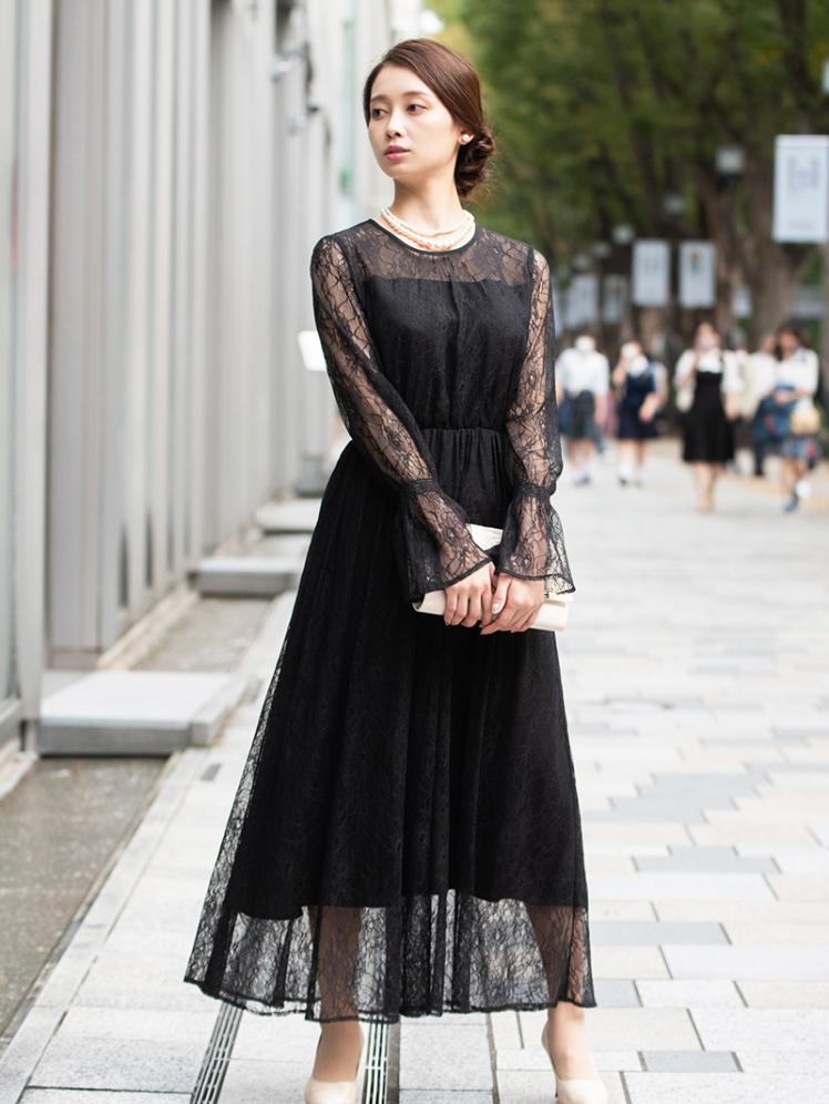 Dress Blackドレスブラックロングドレス