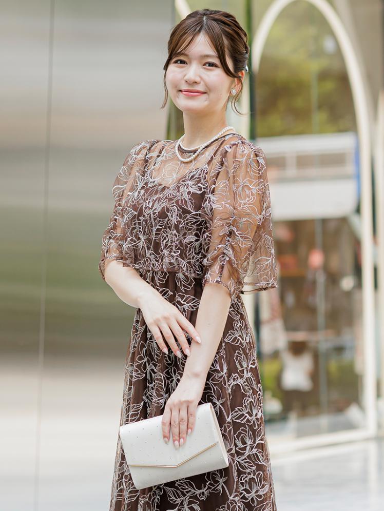 ラインストーン付きサテンバッグ(ベージュ)BA057-BE 6