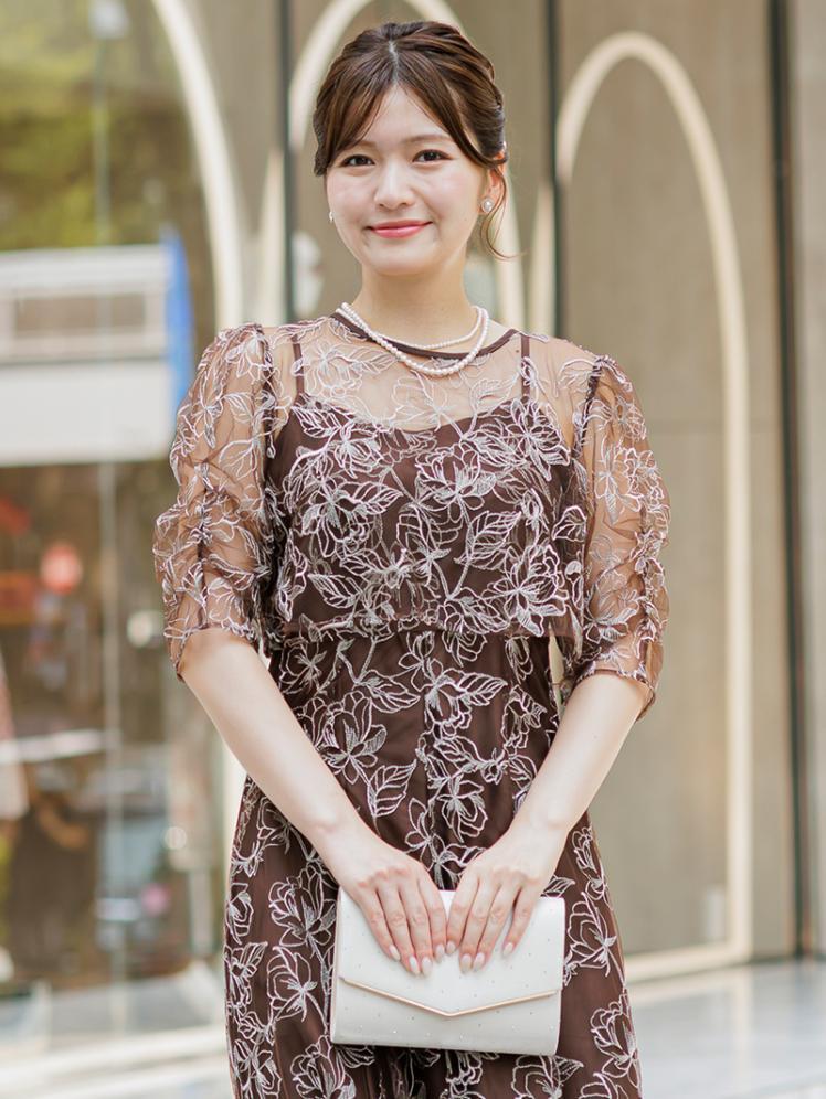 ラインストーン付きサテンバッグ(ベージュ)BA057-BE 7