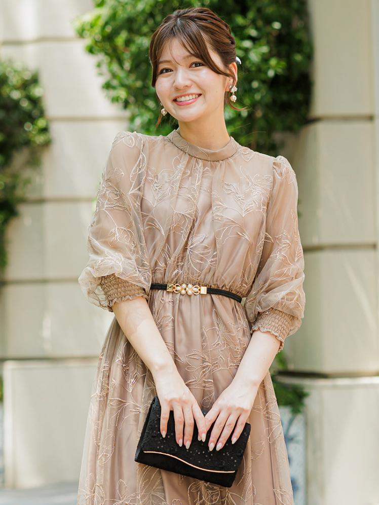 スパンコール刺繍レースバッグ(ブラック)BA059-BL 7