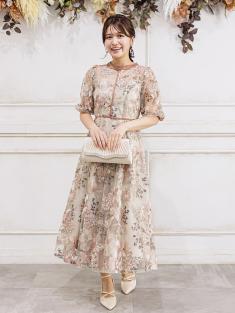 フラワー刺繍ドレス(ピンク)CL1-439PI-S